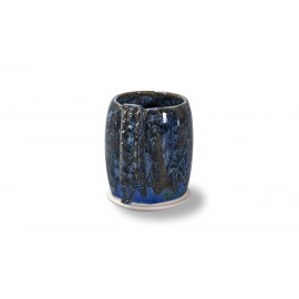 SW-128 Cordovan Over SW-100 Blue Surf Stoneware Combination SW-128 Cordovan Over SW-100 Blue Surf Stoneware Combination